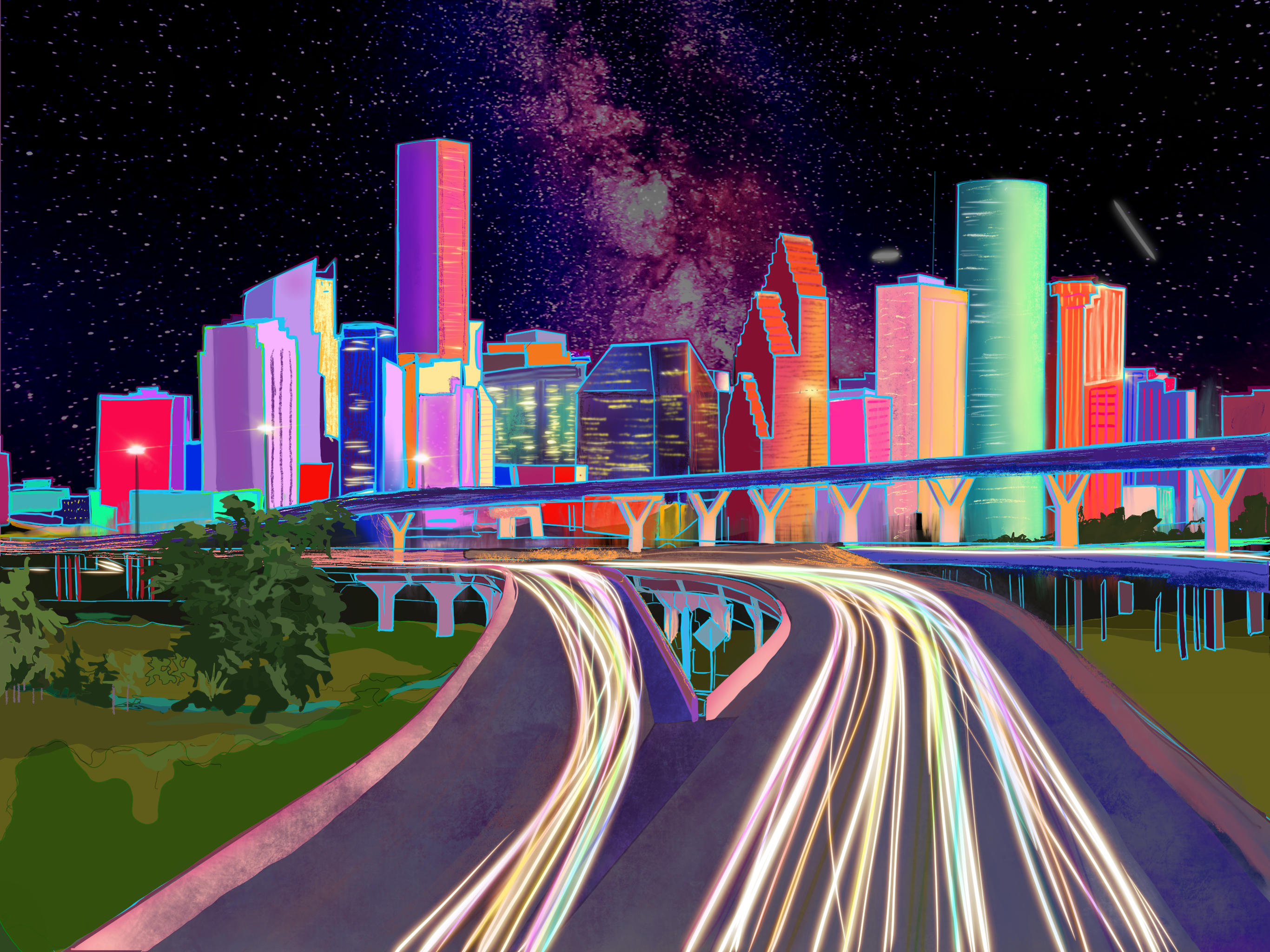 HTX Dreamscape (2024); Procreate on iPad