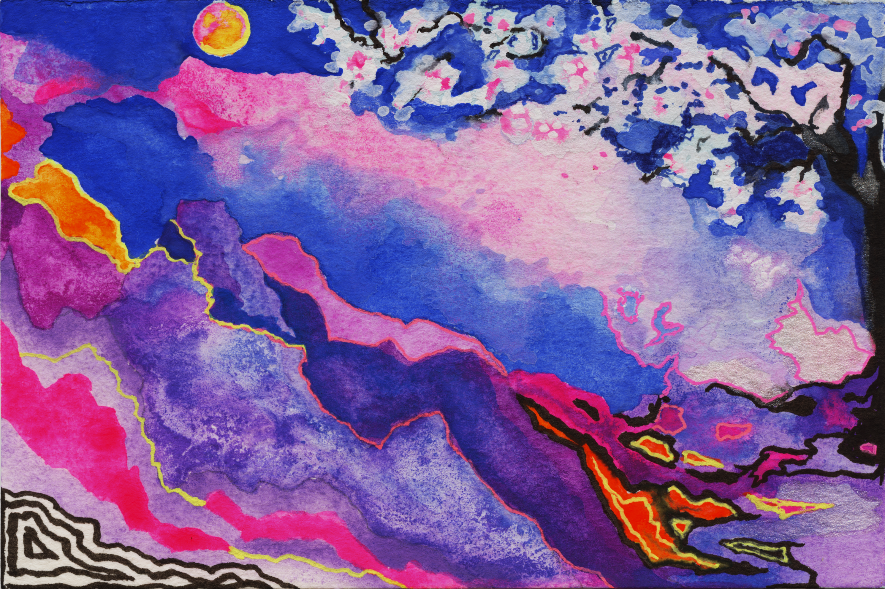 Nippon (2025); watercolor postcard